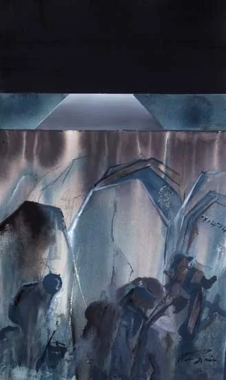 contemporary war painting - menin road