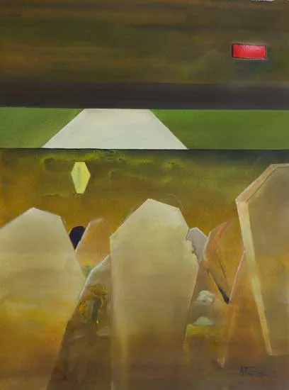 Contemporary War Painting-  meniin road again