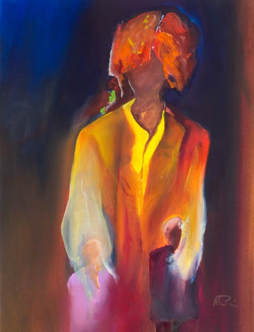 personal abstract figure painting - mother