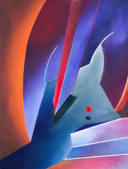 geometric abstract paintings by Alan Brain – My Way II