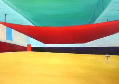 indoor space a geometric painting by alan brain