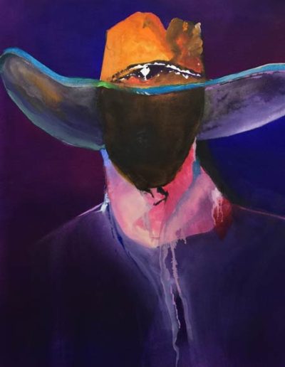 Abstract figure painting - cowboy