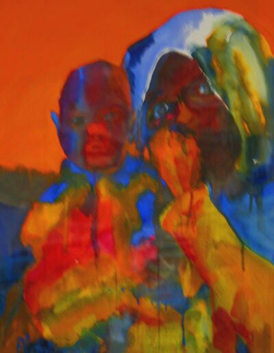 Abstract painting - mother and child