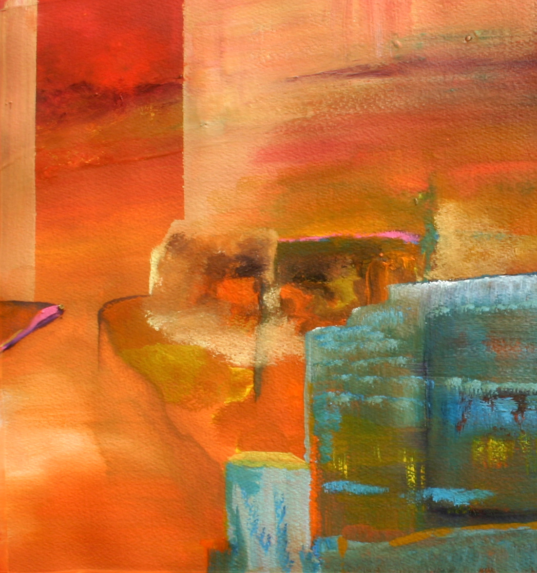 Abstract orange art