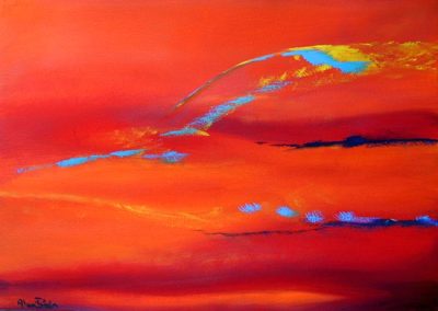 Red sky painting