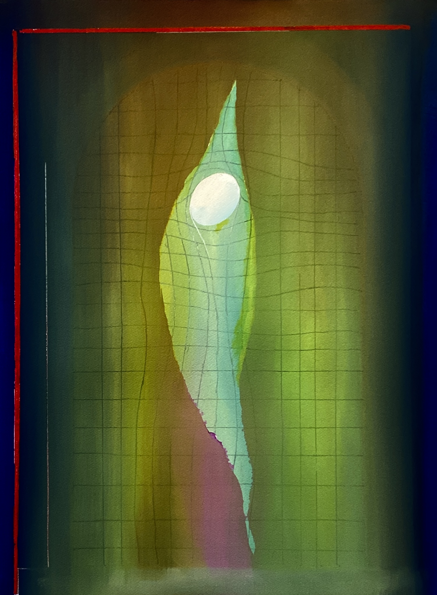 abstract figure rising to heaven in muted colours.
